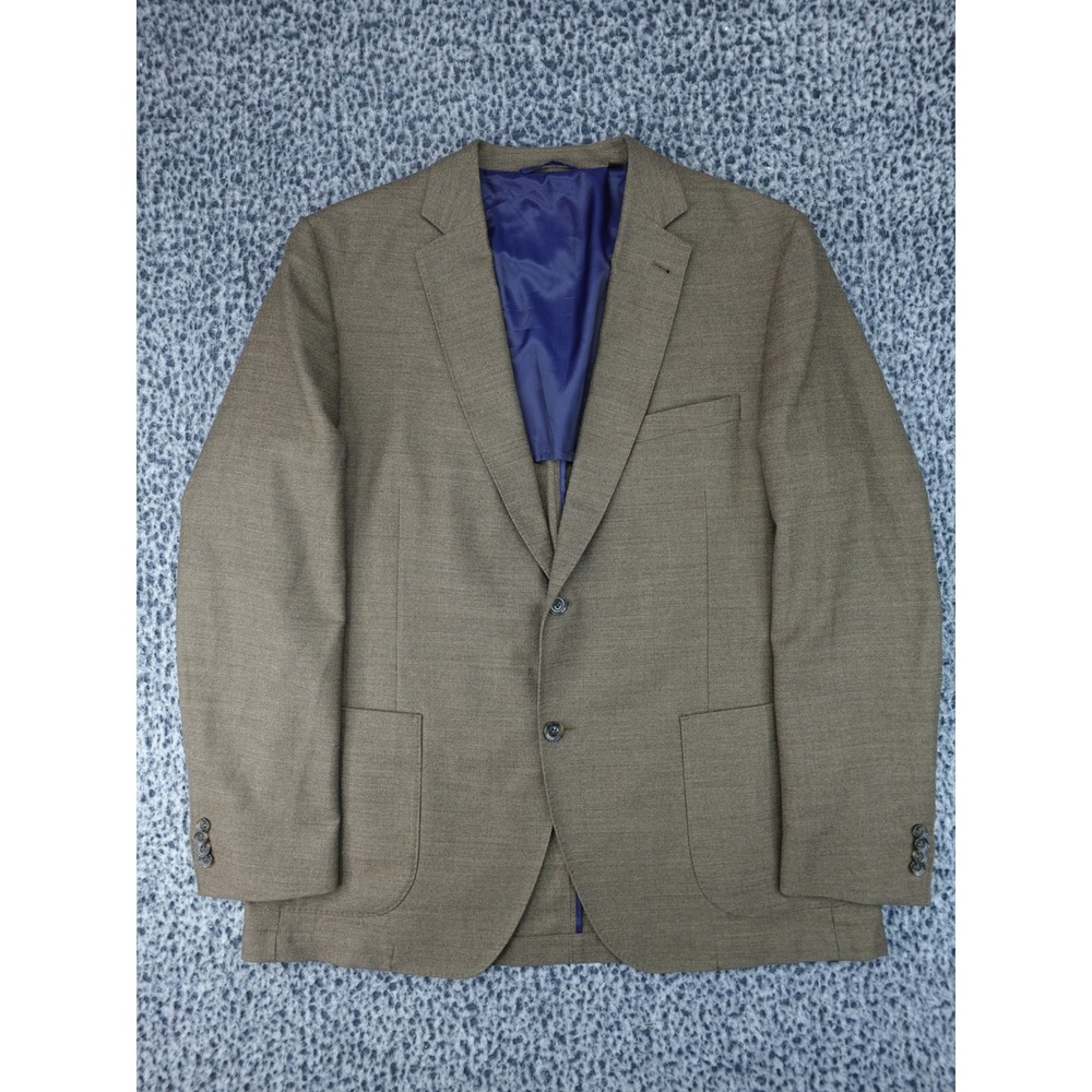 Kroon Sport Coat Mens 46L Brown Good 100% Wool Bono 2 Two Button Blazer